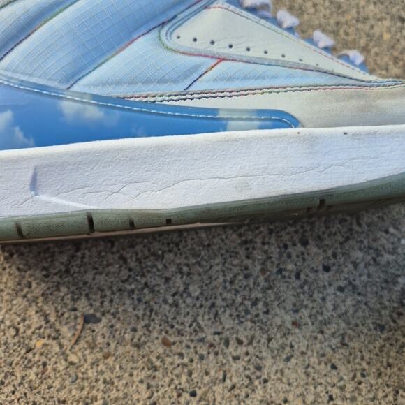 Air Jordan 2 J Balvin Retro Mens 10 Blue Sneakers Shoes 2022 DQ7691-419 - Picture 11 of 16